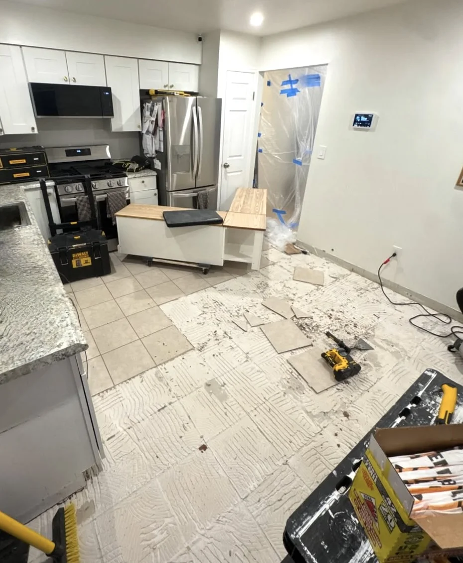 LVP Flooring Install During